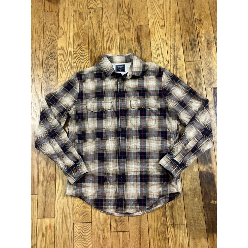 Abercrombie & Fitch Mens‎ Flannel Shirt Plaid Long Sleeve Button Down